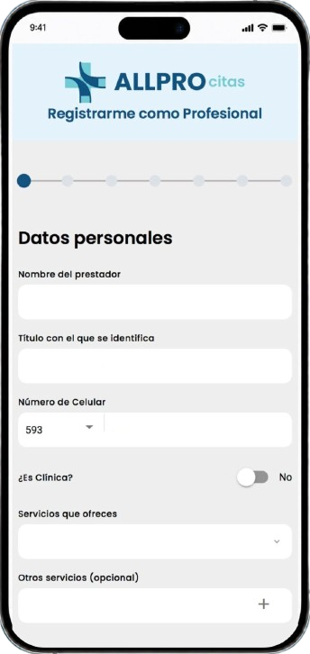 Aplicación ALLPROcitas